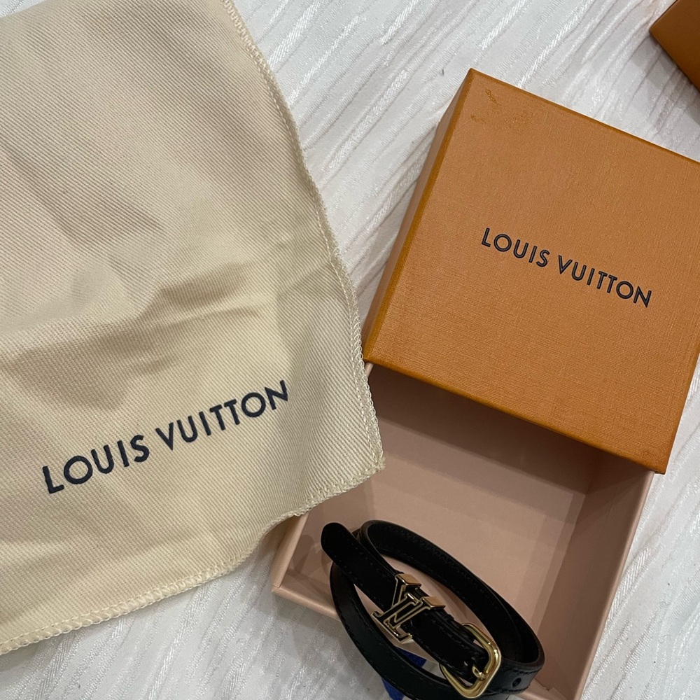 Louis Vuitton Black Leather Darling Bracelet